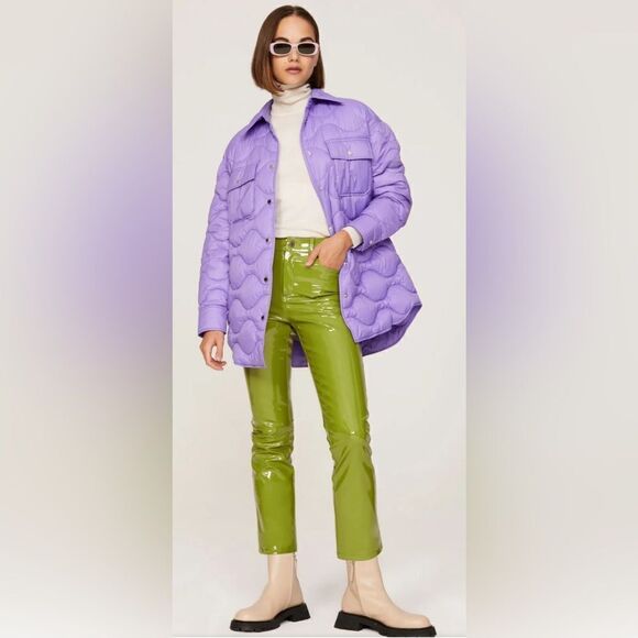 Simon Miller Faux Leather Pants Green Size 29 - Picture 2 of 7